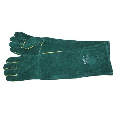 Photo of Pinnacle Green Lined Welding Gloves Shoulder Length 16" Premium Grade