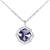 Civetta Spark Chloe Silver Necklace - Swarovski Tanzanite Crystal Rhodium Photo