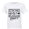 Strong - Brave - Fearless - Adults - T-Shirt - White Photo