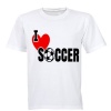 I Love Soccer - Kids T-Shirt - White Photo