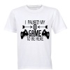 Paused My Game - Remote - Kids T-Shirt - White Photo