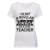 I'm a Cool Teacher - Ladies - T-Shirt - White Photo