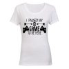 Paused My Game to be Here - Remote - Ladies - T-Shirt - White Photo