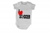 I Love Soccer - Baby Grow Photo