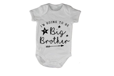 Photo of Brother Big - Stars and Arrow - Baby Grow - White - LS