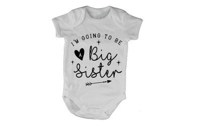 Photo of I'm Going to be a Sister - Baby Grow - White - LS