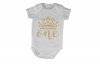 One - Glitter Crown - Baby Grow Photo