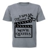I Speak Fluent Movie Quotes - Adults - T-Shirt - Grey Photo