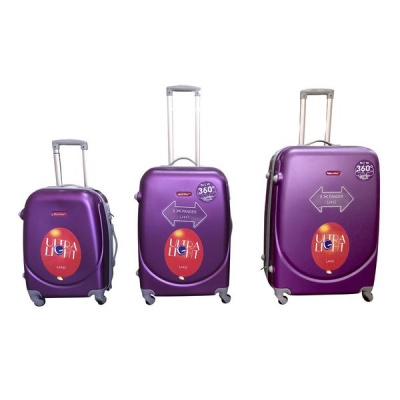 Photo of 3 Piece Lightweight Luggage Set - Purple