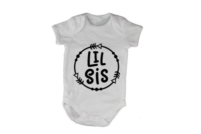 Photo of Lil Sis - Circular Design - Baby Grow - White - SS