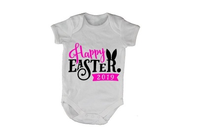 Photo of Happy Easter 2019 - Pink - Baby Grow