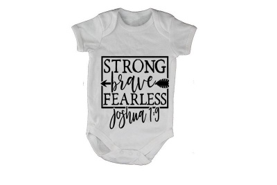 Photo of Strong - Brave - Fearless - Baby Grow