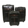 Mooistar Set of 3 PU Leather Travel Suitcases 28'24'22'inch-Black Photo