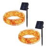 Litehouse 10m 100LED Solar Copper Fairy Lights - 2 Pack Photo