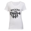 Rocking the Mama Life - Ladies - T-Shirt - White Photo