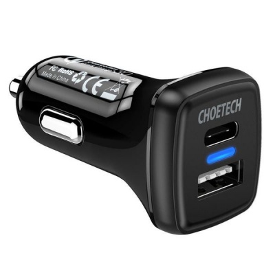 Photo of Choetech USB-A and USB-C Dual Car Charger - TC0005 Car Charger
