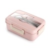 Microwavable Lunch Box Container with Cutlery for Work or School Photo