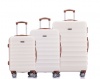 Hazlo 3 Piece Trolley ABS Hard Luggage Bag Set - White Photo