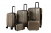 Hazlo 5 Piece ABS PC Hard Luggage Bag Set with Trolley - Coffee Brown Photo