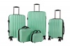 Hazlo 5 Piece ABS PC Hard Luggage Bag Set with Trolley - Lime Green Photo