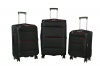 Hazlo 3 Piece Nylon Trolley Luggage Bag Set - Black & Red  Photo