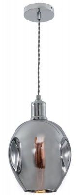 Photo of Bright Star Lighting - Polished Chrome Pendant with Colourful Glass