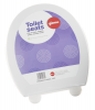 High-Gloss Luxurious Plastic Toilet Seat - White Photo
