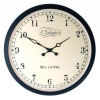NeXtime 25 cm 'Aaltje' Metal & Glass Round Wall Clock - Black Photo