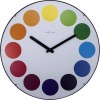 NeXtime 35cm Dome Glass Dots Dome Plastic & Glass Wall Clock - White Photo
