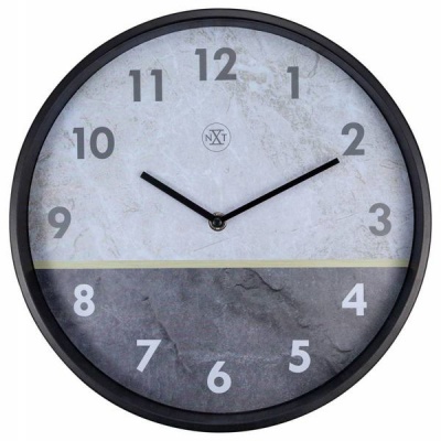 Photo of NeXtime 30cm Horizon Metal Round Wall Clock - Grey