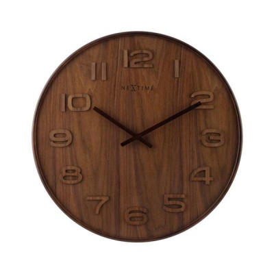 Photo of NeXtime 53cm Wood Wood Big Round Wood Wall Clock