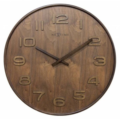 Photo of NeXtime 35cm Wood Wood Medium Round Wood Wall Clock
