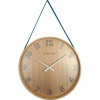 NeXtime 40cm Loop Big Wood & Fabric Round Wall Clock - Blue Photo