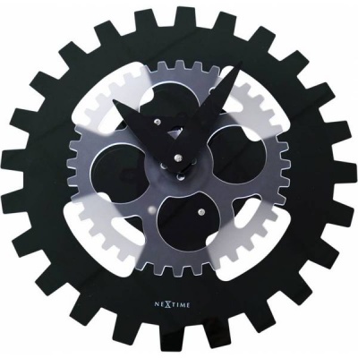 Photo of NeXtime 35cm Moving Gears Acrylic Motion Wall Clock - Black