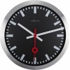 NeXtime 35cm Station Aluminium Round Wall Clock - Black Photo