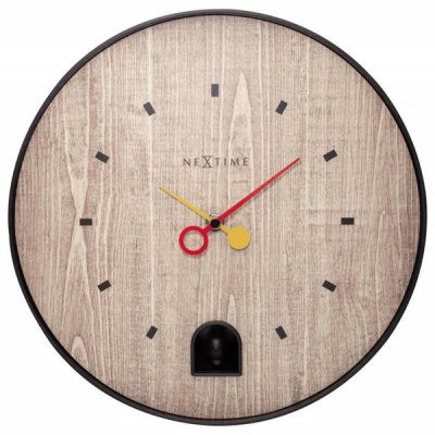 Photo of NeXtime 30cm Nightingale Black ABS Round Wall Clock - Black