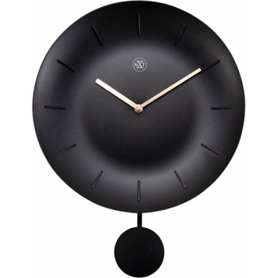 Photo of NeXtime 30cm Bowl Plastic Round Wall Clock - Black 7339ZW