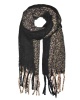 Lily & Rose Plush Split Colour Soft Touch Tasseled Scarf - Soft pink Photo