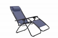 Hazlo Foldable Zero Gravity Outdoor Reclining Chair Blue