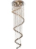 Nevenoe Spiral Raindrop Crystal Chandelier Pendant Lamp Lighting Photo