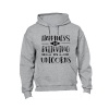Happiness is Believing in Unicorns - Hoodie - Grey Photo