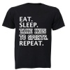 Eat - Sleep - Take Kids to Sports - Adults - T-Shirt - Black Photo