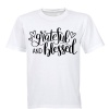 Grateful and Blessed - Adults - T-Shirt - White Photo