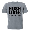 Hush Liver - You're Fine - Adults - T-Shirt - Grey Photo