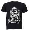 I Just Want to Drink Beer - Adults - T-Shirt - Black Photo