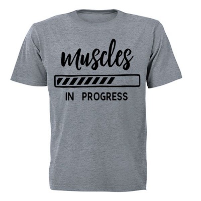 Photo of Muscles in Progress - Adults - T-Shirt - Grey