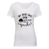 My Head Say Gym - Cupcake! - Ladies - T-Shirt - White Photo