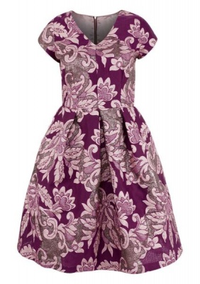 Photo of Closet London Ladies V-Neck Cap Sleeved Dress - Purple
