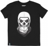 Fortnite-Skull Trooper Teen Tee-Black Console Photo