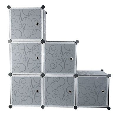 Photo of 6 Compartment Modular Cubical Home Storage Rack Organizer Holder - Black